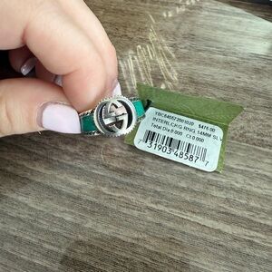 Gucci Silver Interlocking Ring